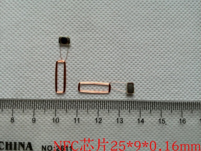 25*9*0.16mm ISO14443A 13.56MHz RFID IC NFC Nta213 Ĩ..